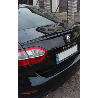 Спойлер LIP (Sunplex, черный) (125,4см x 7,2см) Renault Fluence 2009-2016 гг. фото 4