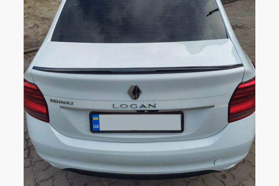 Dacia Logan II 2013-2022 гг. Спойлер Lip (Sunplex, черный) (118,5см x 5,5см) Image
