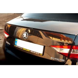 Спойлер LIP (Sunplex, черный) (119,2см*7,3см) Skoda Superb 2015-2024 гг. фото 4