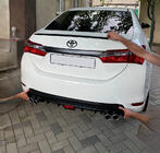 Toyota Corolla 2013-2019 гг. Спойлер Lip (Sunplex, черный) (118см *6,4см) фото 2