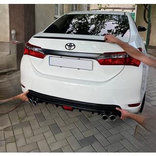 Спойлер Lip (Sunplex, черный) (118см *6,4см) Toyota Corolla 2013-2019 гг. фото 2