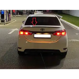 Спойлер Lip (Sunplex, черный) (118см *6,4см) Toyota Corolla 2013-2019 гг. фото 3