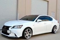 Lexus GS 2011-2020 гг. Ветровики с хромированным молдингом (4 шт, HIC) фото 3