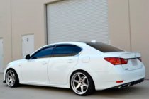 Lexus GS 2011-2020 гг. Ветровики с хромированным молдингом (4 шт, HIC) фото 4