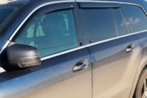 Mercedes GLE W167 2018- гг. Ветровики с хромированным молдингом (4 шт, HIC) фото 2