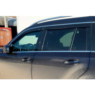 Ветровики с хромированным молдингом (4 шт, HIC) Mercedes GLE W167 2018- гг. фото 3