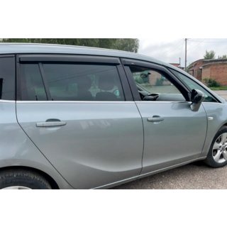 Ветровики на окна (4 шт, HIC) Opel Zafira C Tourer 2011-2019 гг. фото 3