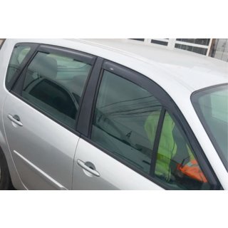 Ветровики на окна (4 шт, HIC) Renault Scenic/Grand 2003-2009 гг. фото 3