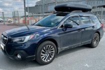 Subaru Legacy 2014-2019 гг. Ветровики с хромированным молдингом (4 шт, HIC) фото 3