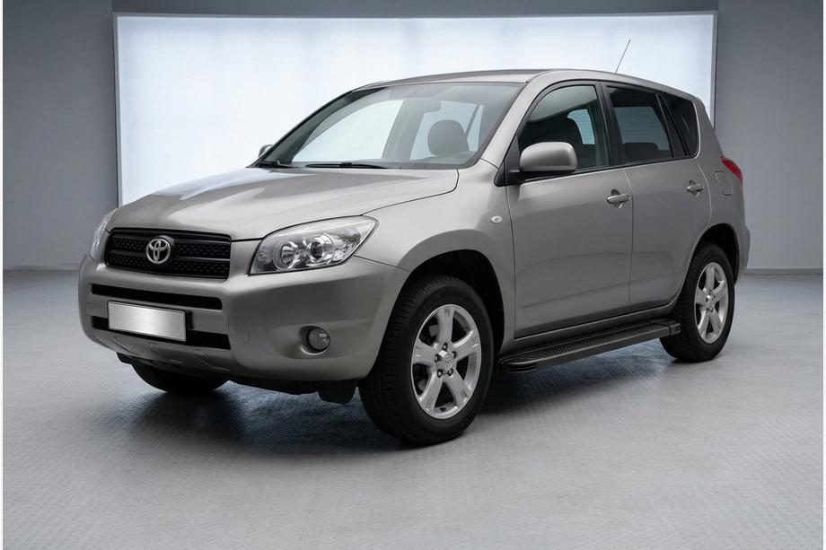 Toyota Rav 4 2006-2013 гг. Боковые Подножки Maya V2 Черные (2 шт., Алюминий) Image