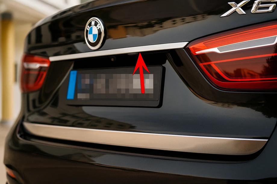 BMW X6 F16 2014-2019 гг. Хромированная накладка над номером Image