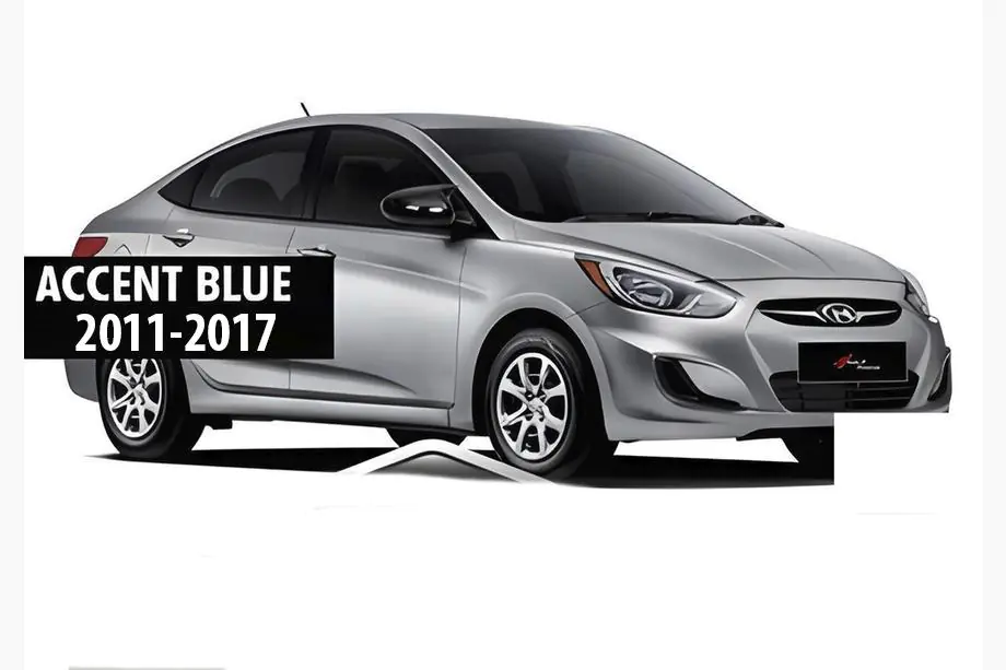 Hyundai Accent 2011-2017 гг. Накладки на зеркала без выреза под поворотник в стиле BMW (2 шт) Фото 5