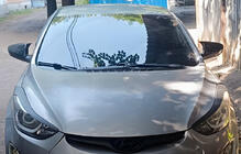 Hyundai Elantra (MD/UD) 2011-2015 гг. Накладки на зеркала без выреза под поворотник в стиле BMW (2 шт) фото 5