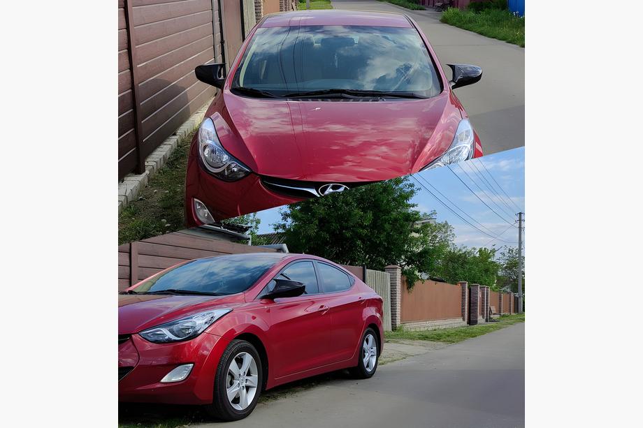 Hyundai Elantra (MD/UD) 2011-2015 гг. Накладки на зеркала без выреза под поворотник в стиле BMW (2 шт) Image