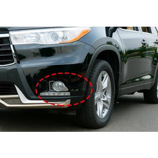 Накладки на противотуманные фары Libao (2013-2016 ABS) Toyota Highlander 2013-2019 гг. фото 1