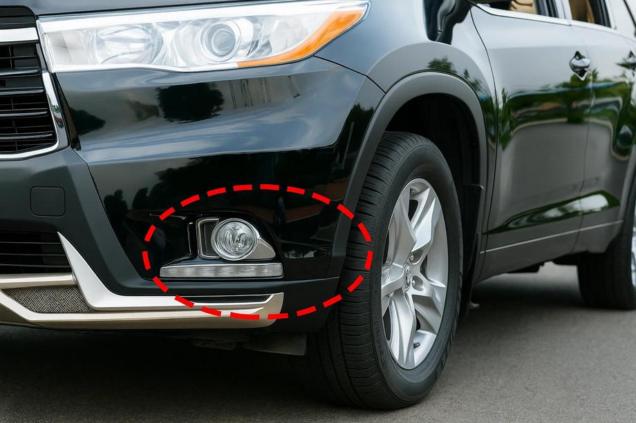 Toyota Highlander 2013-2019 гг. Накладки на противотуманные фары Libao (2013-2016 ABS) Image