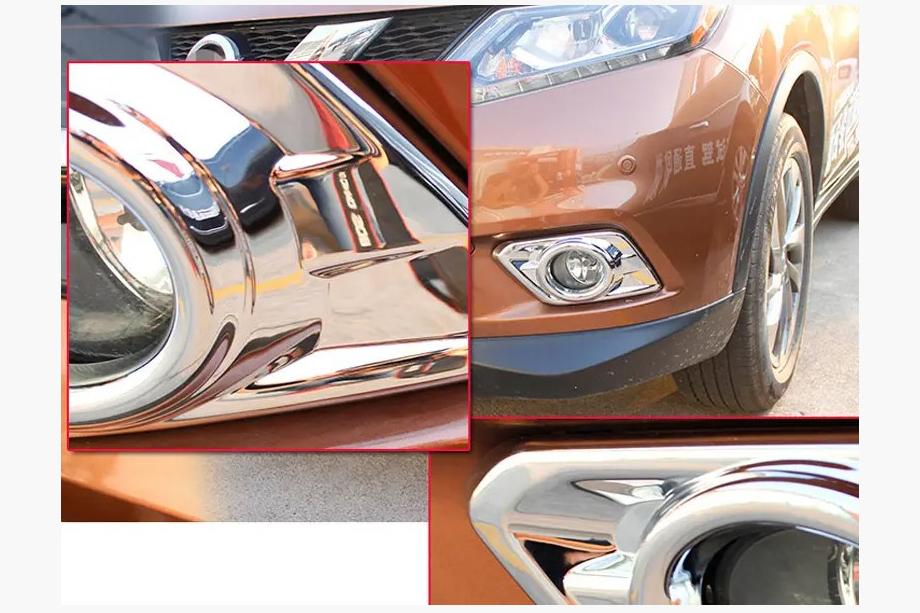 Nissan X-trail T32/Rogue 2014-2021 гг. Хром накладки на противотуманные фары Libao (2 шт, пластик) Фото 4