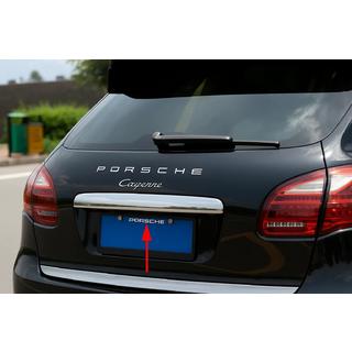 Накладка над номером Libao (нержавейка) Porsche Cayenne 2010-2017 гг. фото 1