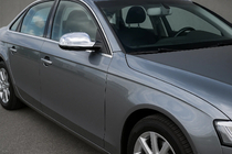 Audi A4 B8 2007-2015 гг. Накладки на Зеркала 2010-2015 (2 шт., Нержавейка) фото 1