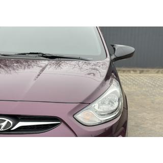Накладки на зеркала с вырезом под поворотник в стиле BMW (2 шт) Hyundai Accent 2011-2017 гг. фото 2
