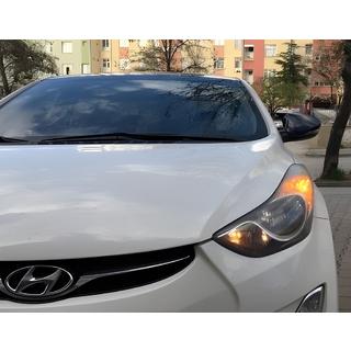 Накладки на зеркала с вырезом под поворотник в стиле BMW (2 шт) Hyundai Elantra (MD/UD) 2011-2015 гг. фото 4