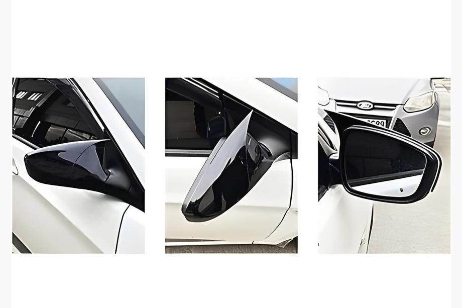 Hyundai Elantra (MD/UD) 2011-2015 гг. Накладки на зеркала с вырезом под поворотник в стиле BMW (2 шт) Фото 2