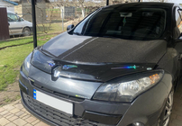 Renault Megane III 2009-2016 гг. Дефлектор капота 2009-2013 (EuroCap) фото 4