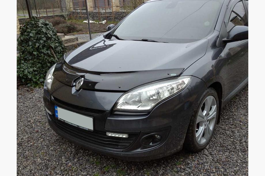 Renault Megane III 2009-2016 гг. Дефлектор капота 2009-2013 (EuroCap) Image