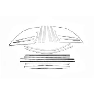 Полный комплект хромированных окантовок стекол 2010-2014 (4 шт, Libao) Chery Tiggo 1 2005-2016 гг. фото 2