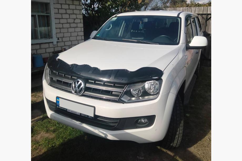 Volkswagen Amarok 2010-2022 гг. Дефлектор капота (EuroCap Dragon) Image