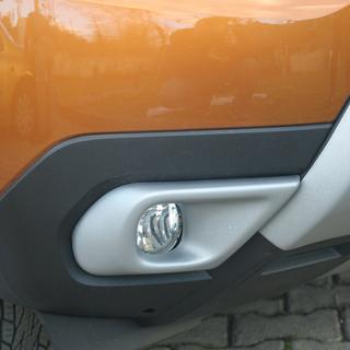 Накладки на противотуманные фары (ABS, серые) Renault Duster 2018-2024 гг. фото 3