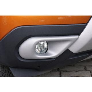 Накладки на противотуманные фары (ABS, серые) Renault Duster 2018-2024 гг. фото 1