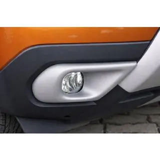 Накладки на противотуманные фары (ABS, серые) Renault Duster 2018-2024 гг. фото 1
