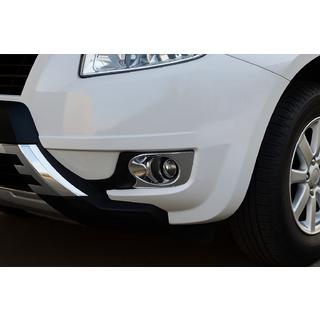 Хром накладки на противотуманные фары Libao (2 шт, пластик) Geely Emgrand X7 2011- гг. фото 3