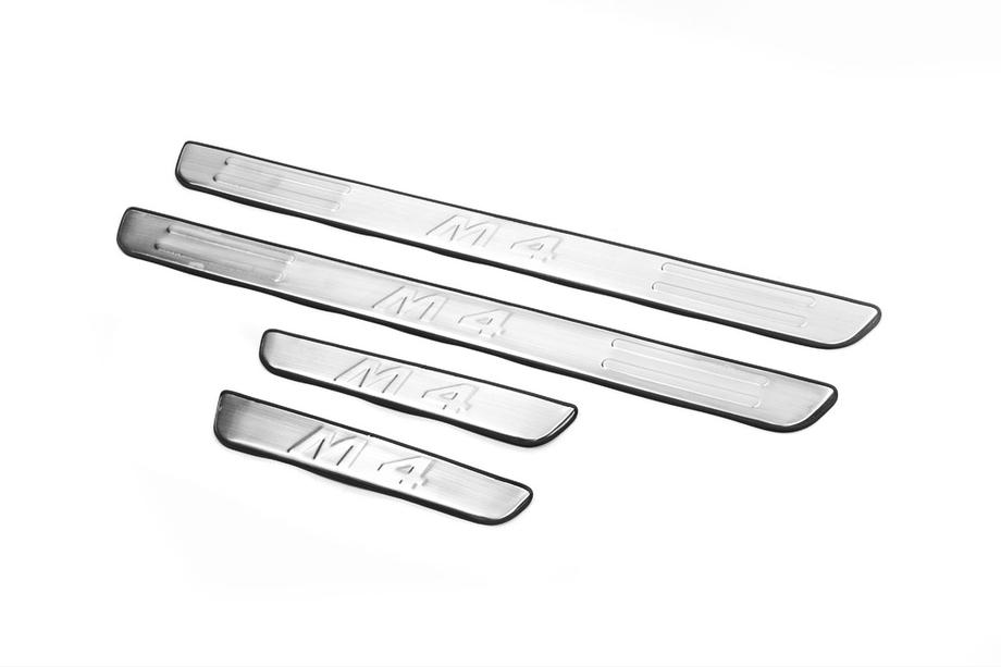 GreatWall Haval M4 2012-2021 гг. Накладки на пороги нержавейка Libao 2012+ (4 шт) Image