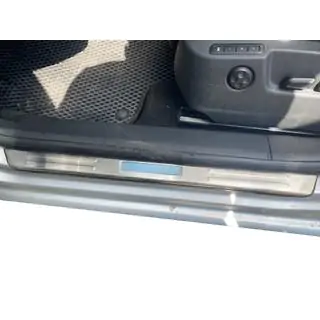 Накладки на пороги Libao (4 шт, нержавейка) Skoda Superb 2009-2015 гг. фото 4