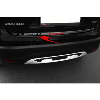 Накладка на багажник с надписью (Libao, нержавейка) Nissan Qashqai 2014-2021 гг. фото 1