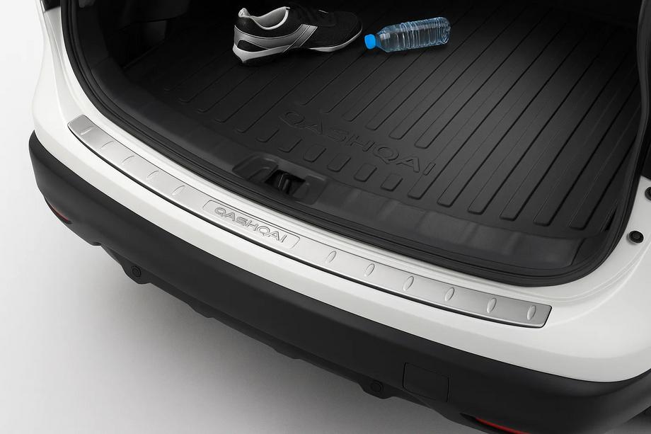 Nissan Qashqai 2014-2021 гг. Накладка на задний бампер Libao (2014-2017, нержавейка) Image