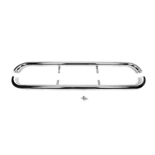 Защита боковых порогов (2 шт, нерж сталь) Toyota Land Cruiser 100 1998-2007 гг. фото 1
