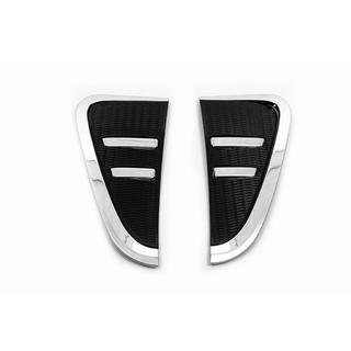 Хромированные накладки на жабры с черным (2 шт) BMW X5 F15 2013-2018 гг. фото 1