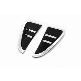 Хромированные накладки на жабры с черным (2 шт) BMW X5 F15 2013-2018 гг. фото 2