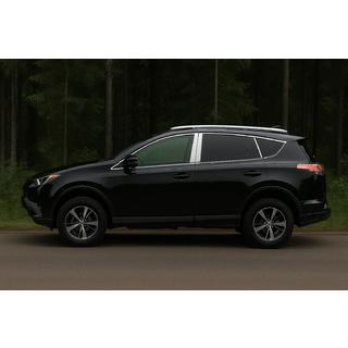 Полный комплект хромированных окантовок стекол Toyota Rav 4 2013-2018 гг. фото 1
