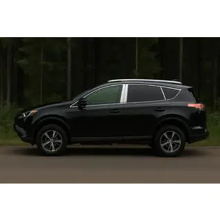 Полный комплект хромированных окантовок стекол Toyota Rav 4 2013-2018 гг. фото 1