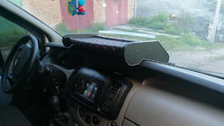 Opel Vivaro 2001–2015 гг. Полка на панель (2001-2010, Черная с красной строчкой) фото 7