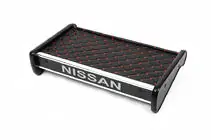 Nissan Primastar 2002-2014 гг. Полка на панель (2001-2010, Черная с красной строчкой) фото 1