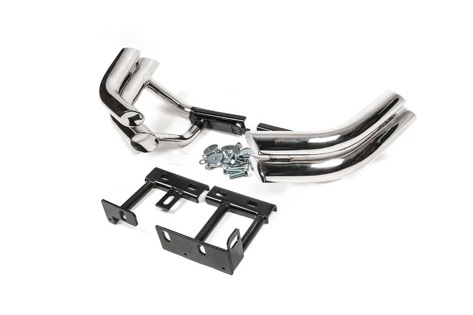 Hyundai Santa Fe 2 2006-2012 гг. Задние двойные уголки Libao (нерж. сталь) Image