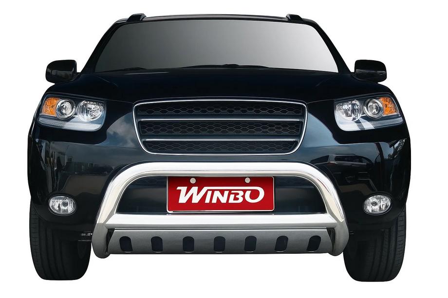 Hyundai Santa Fe 2 2006-2012 гг. Кенгурятник Winbo (нержавейка) Image