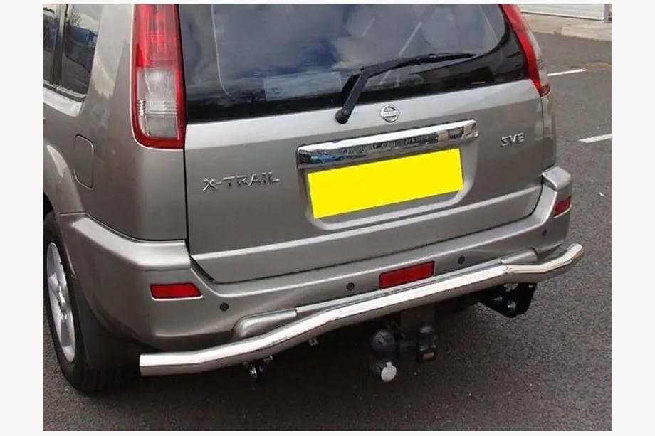 Nissan X-trail T30 2002-2007 гг. Задняя защита Winbo (нержавейка) Image