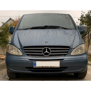 Рамка Номерного Знака Хром (1 шт, Нержавеющая Сталь) Mercedes Vito W639 2004-2014 гг. фото 1
