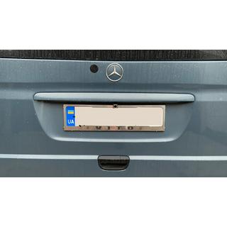 Рамка Номерного Знака Хром (1 шт, Нержавеющая Сталь) Mercedes Vito W639 2004-2014 гг. фото 2